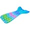Pool Central 5.75' Blue and Green Mermaid Tail Swimming Pool Float